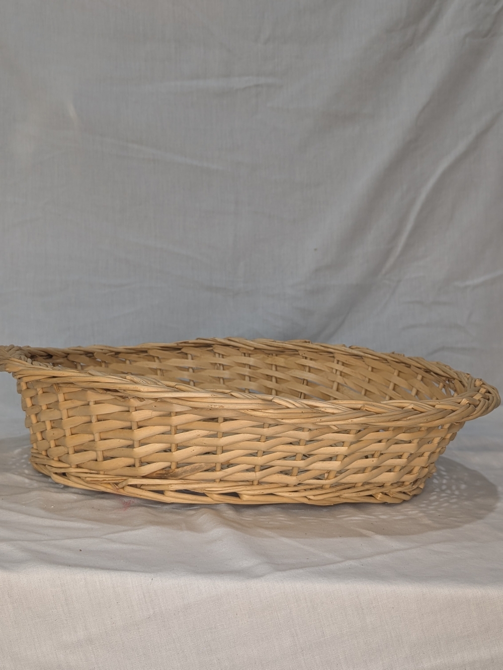 Woven Oval Storage Basket in Natural Beige